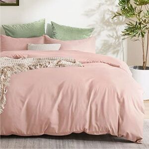 Queen Duvet Cover Set - Soft Blush Pink